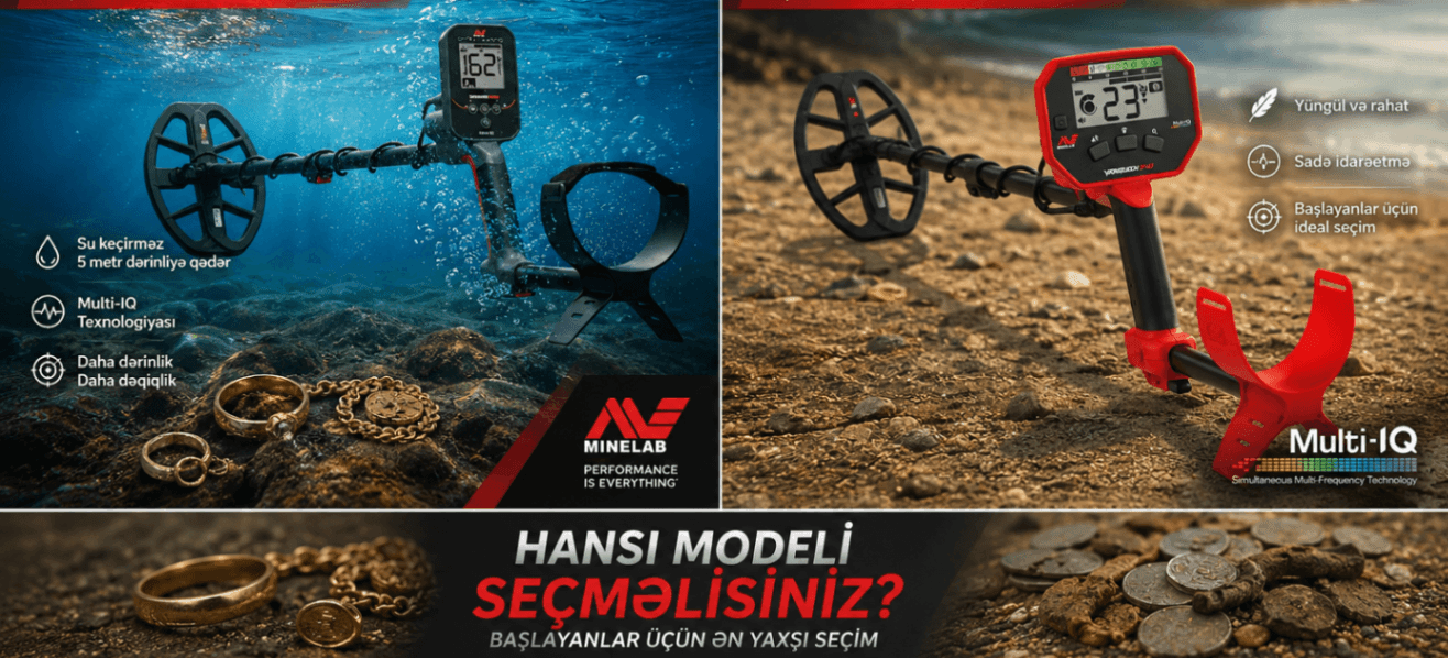 Başlayanlar üçün ən yaxşı metal detektorlar — Minelab Vanquish seriyası