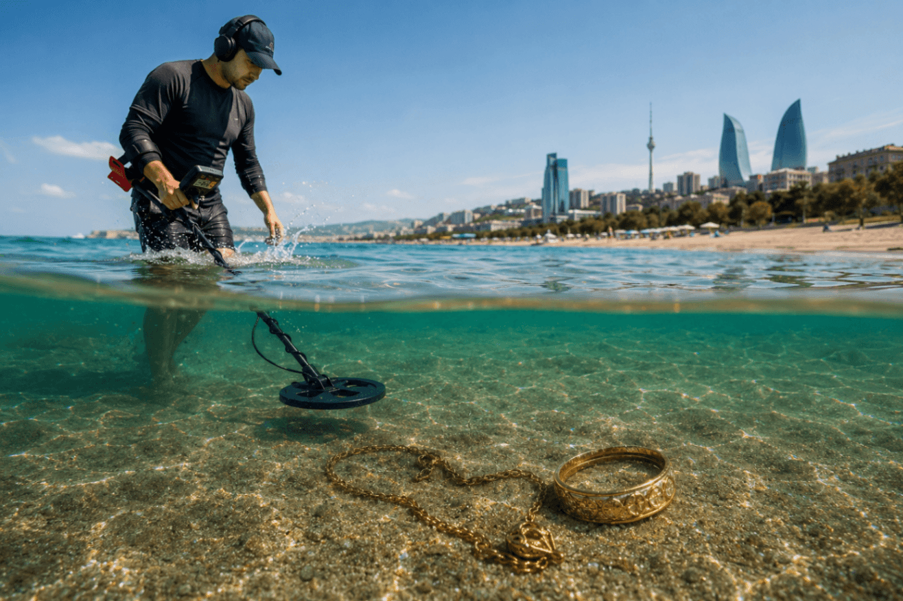 Çimərlikdə itirilmiş qızılları necə tapırlar? Minelab Vanquish 360, Vanquish 560 və X-Terra Pro ilə su altında axtarış